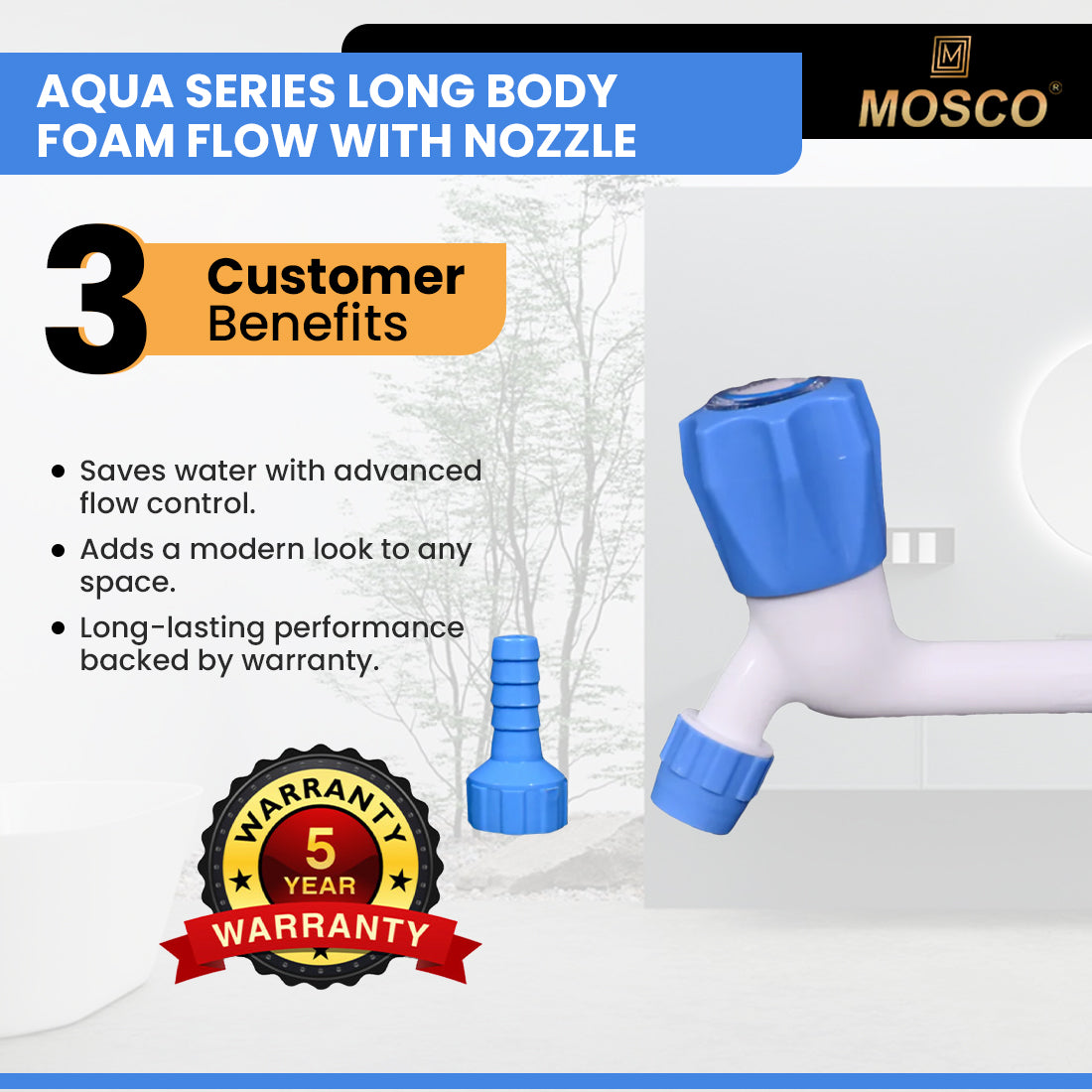 Aqua Series Long Body Foam Flow with Nozzle
