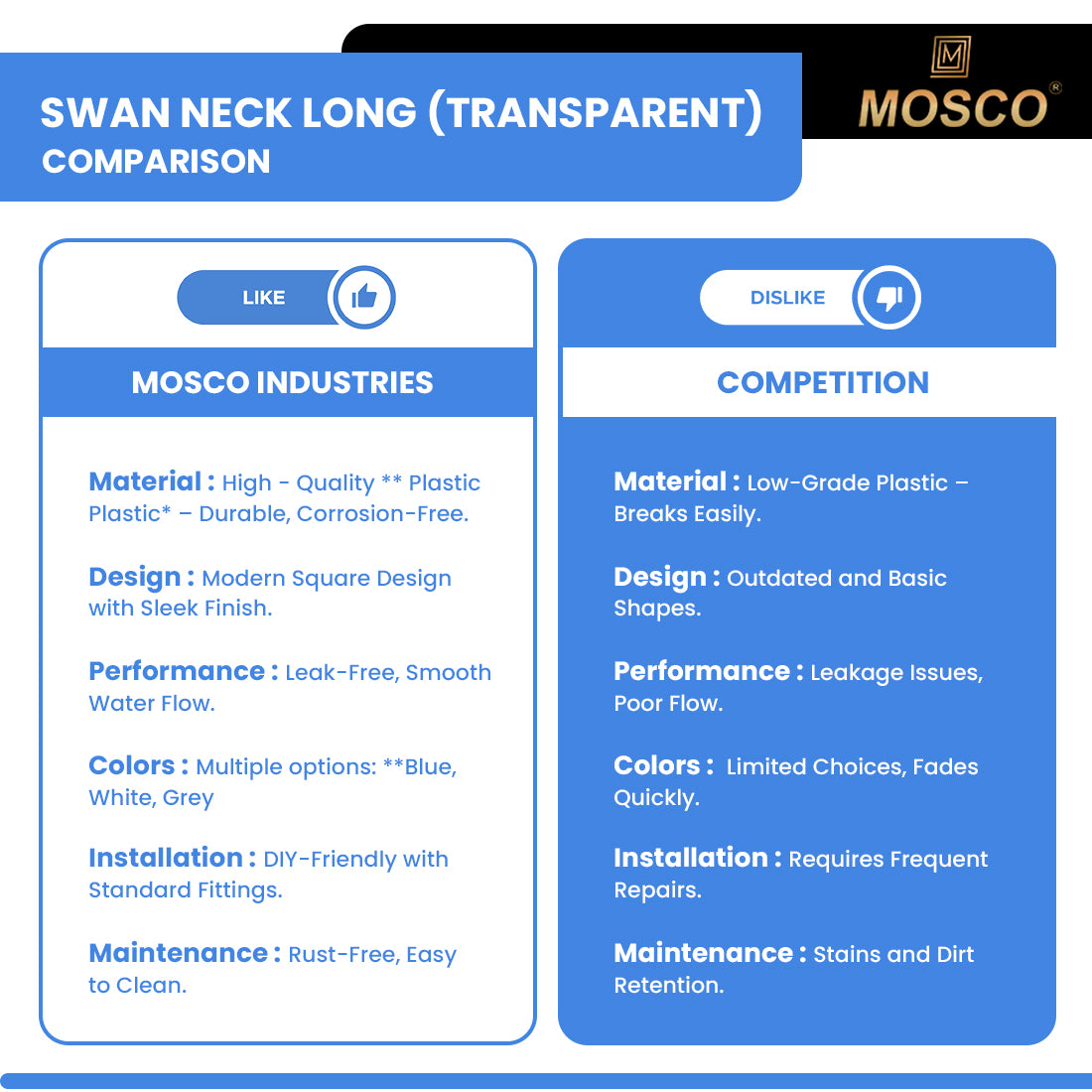 SWAN NECK LONG (TRANSPARENT)