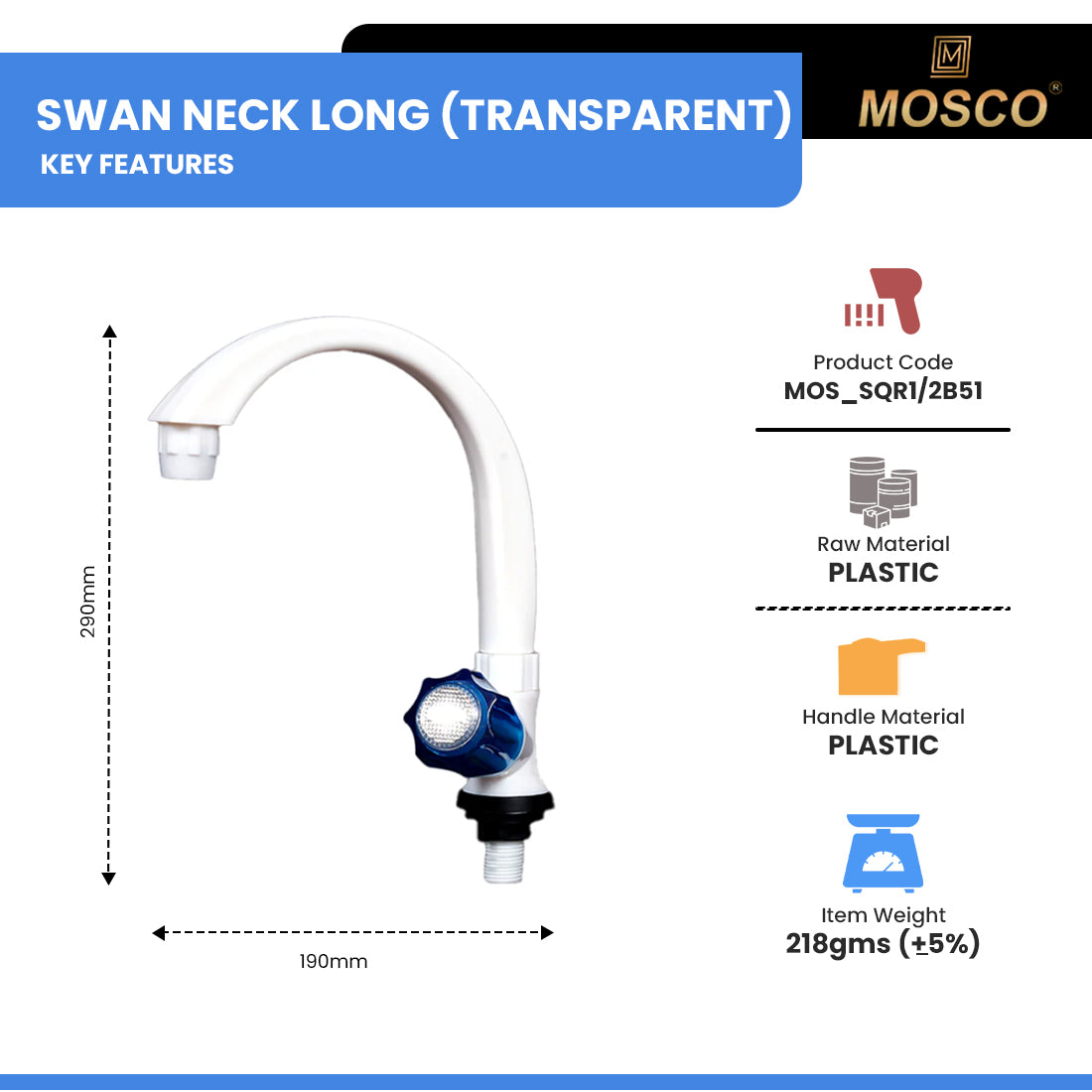 SWAN NECK LONG (TRANSPARENT)