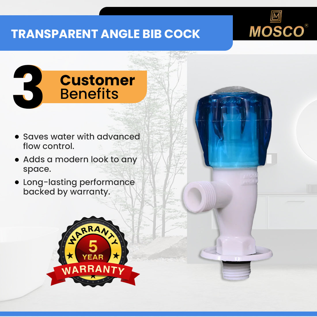 TRANSPARENT ANGLE BIB COCK