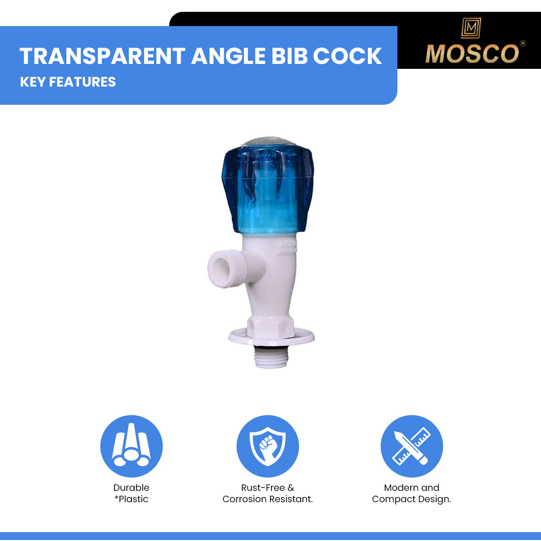 TRANSPARENT ANGLE BIB COCK