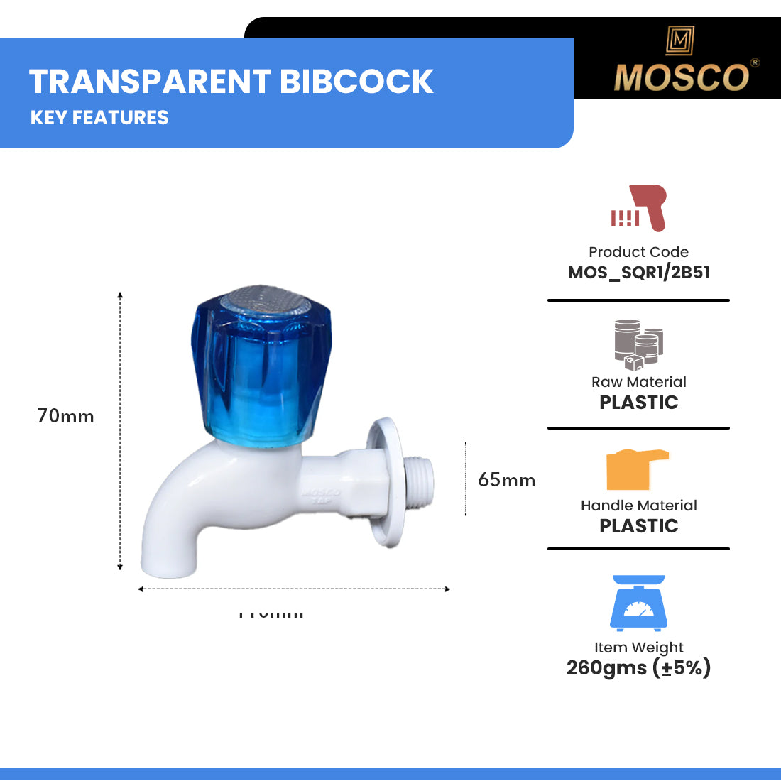 TRANSPARENT BIBCOCK