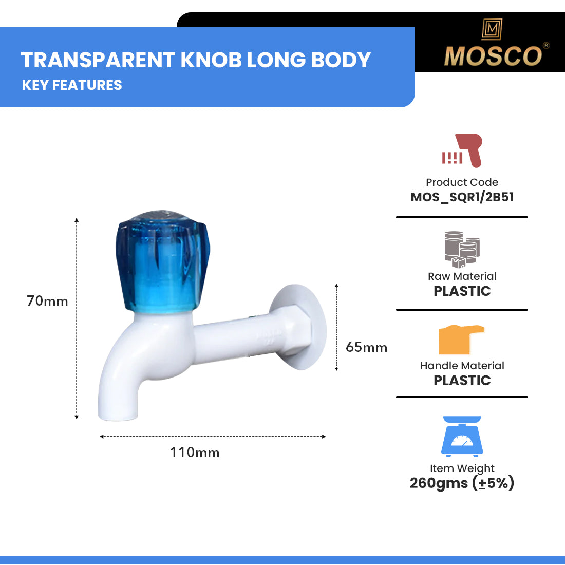 TRANSPARENT KNOB LONG BODY