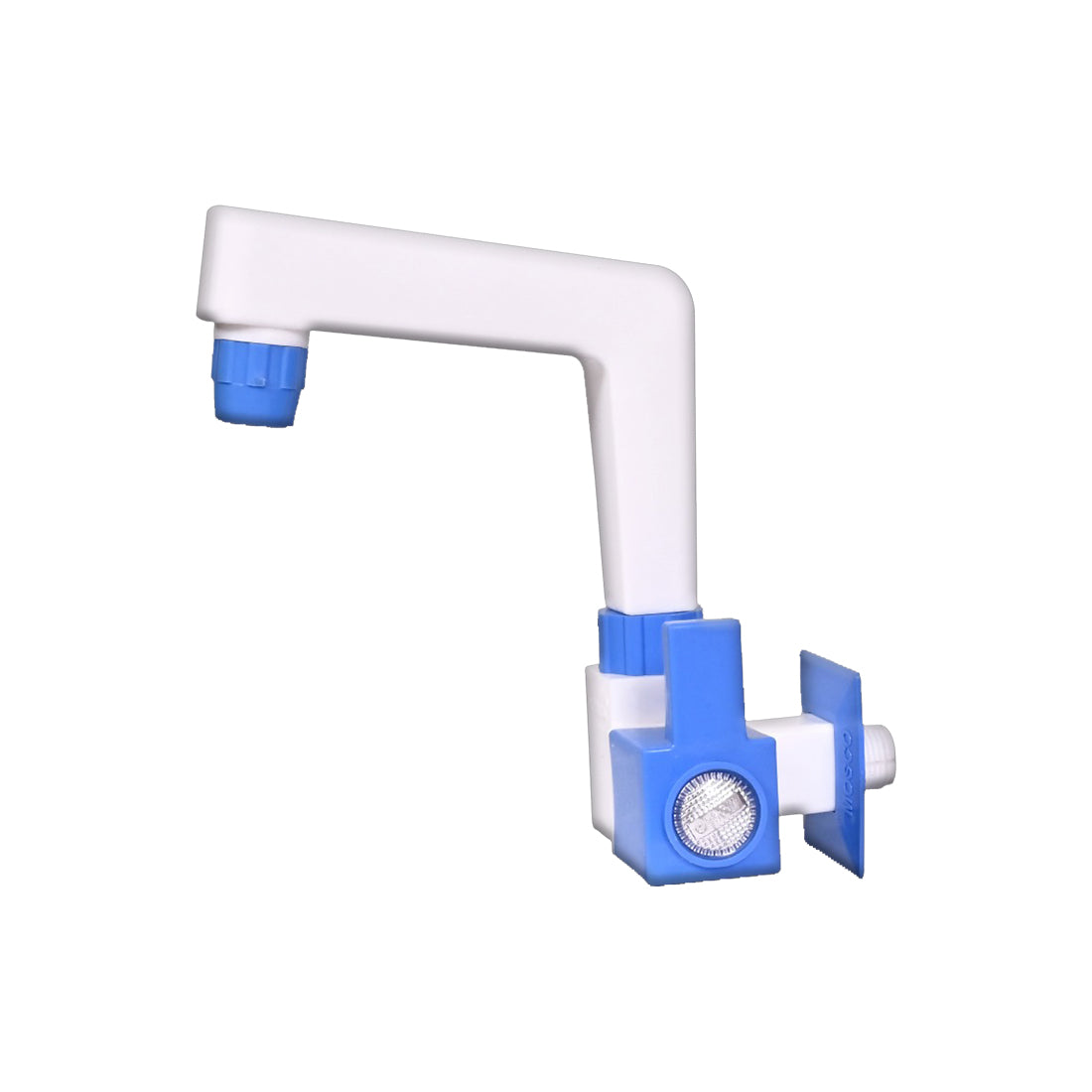 Mosco Square Sink Tap – Wall Mount Plastic Foam Flow Tap Blue & White, 1/2 Inch Thread for Kitchen & Utility Use