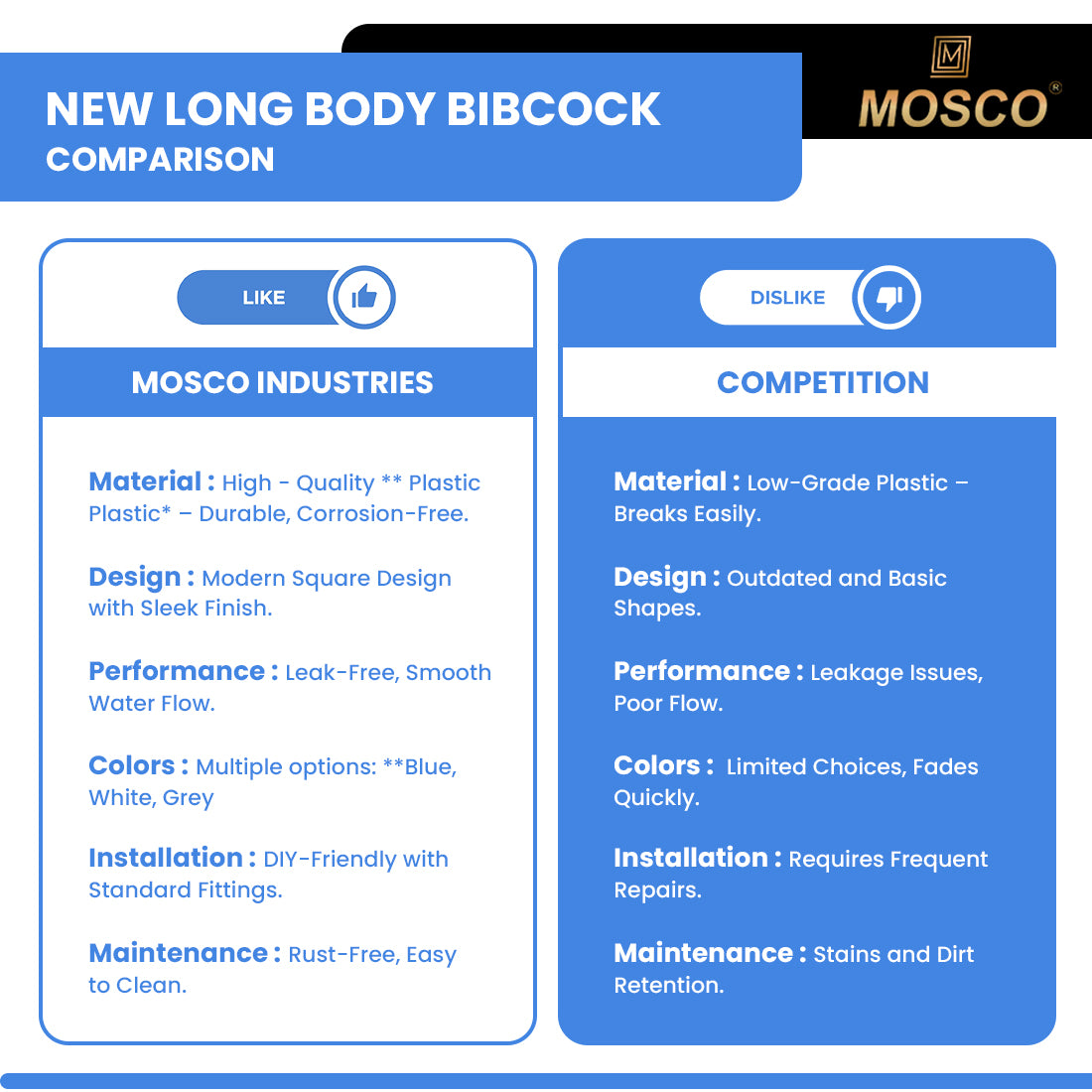 LONG BODY BIBCOCK