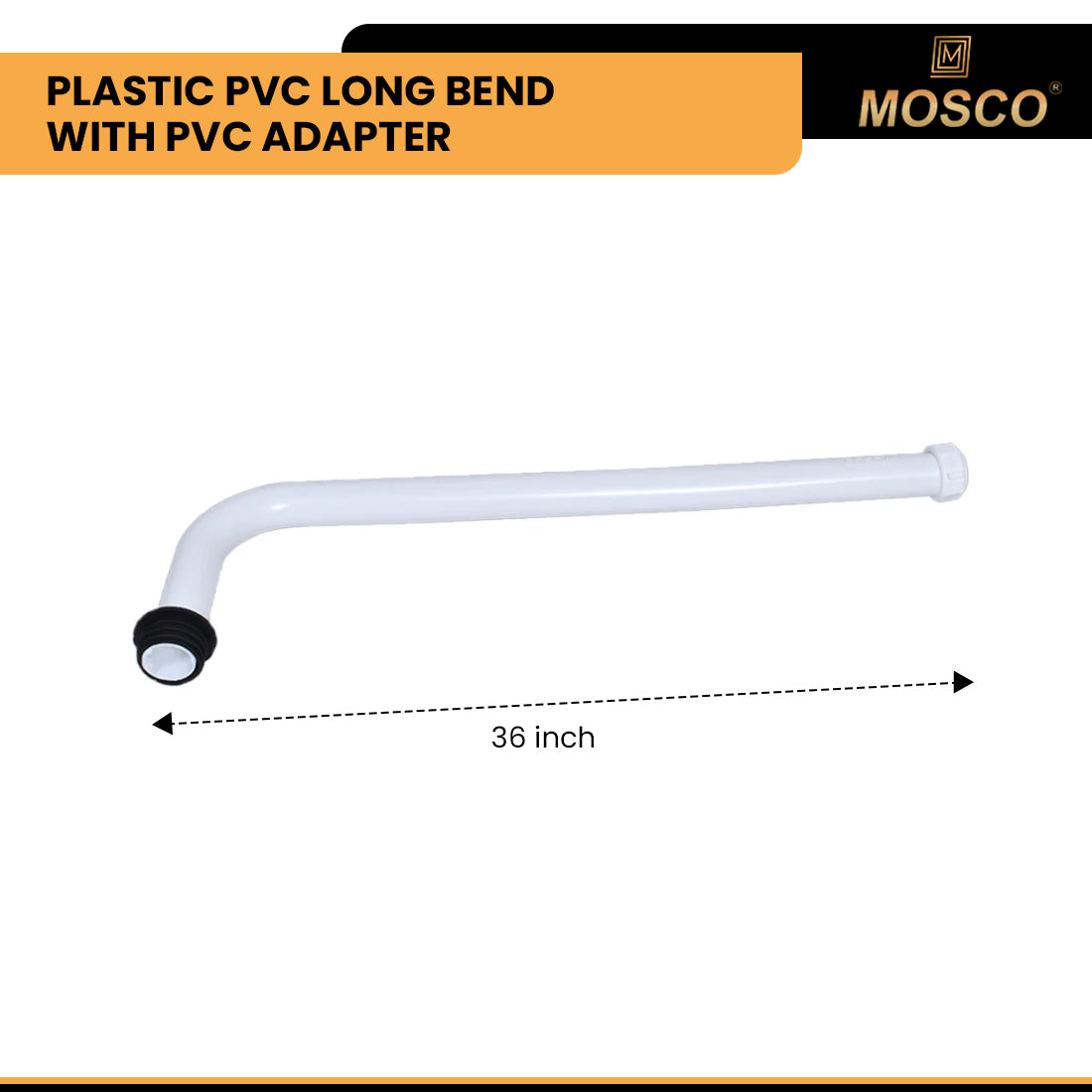 PLASTIC PVC LONG BEND WITH PVC ADAPTER