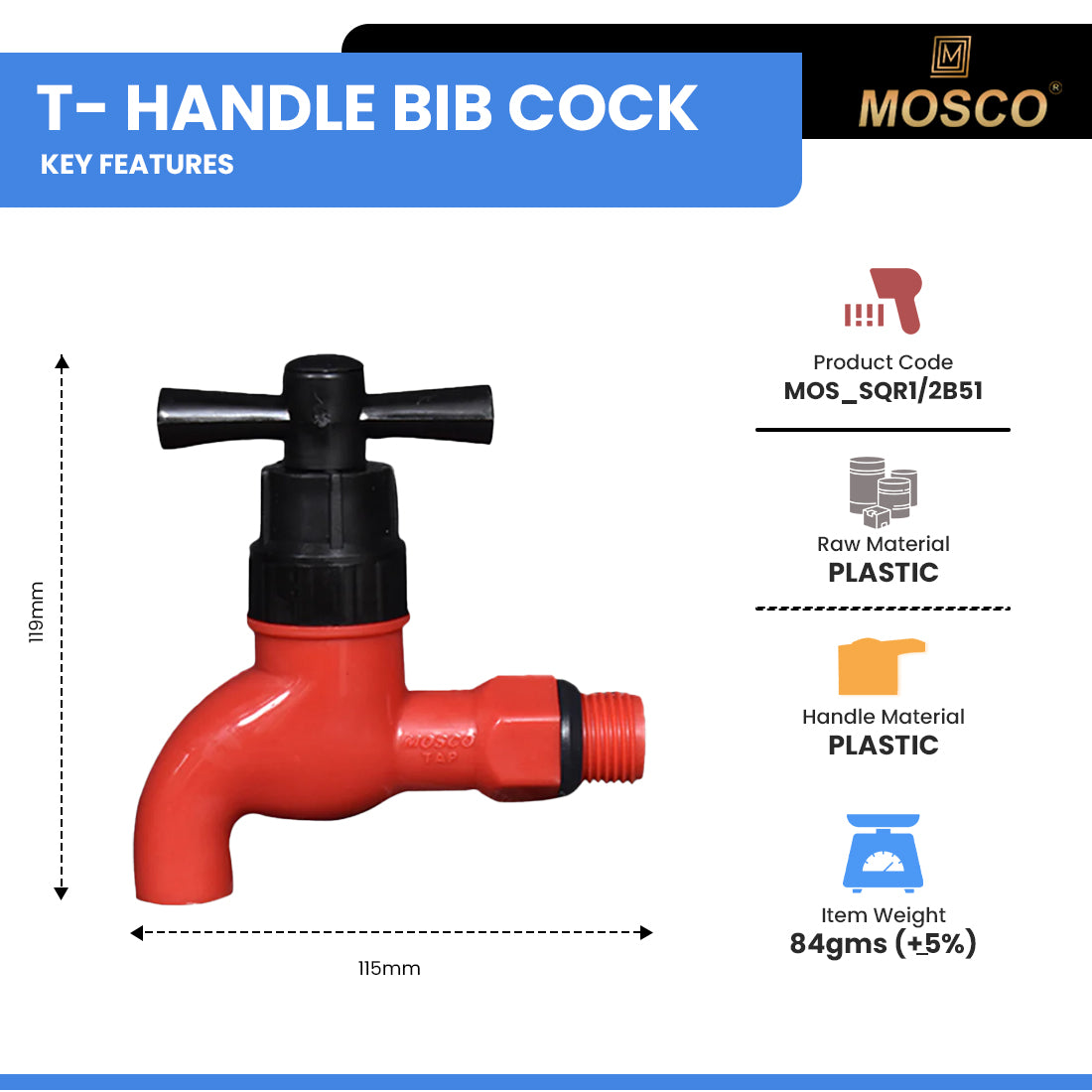 T- HANDLE BIB COCK