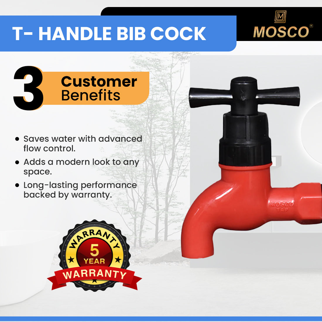 T- HANDLE BIB COCK