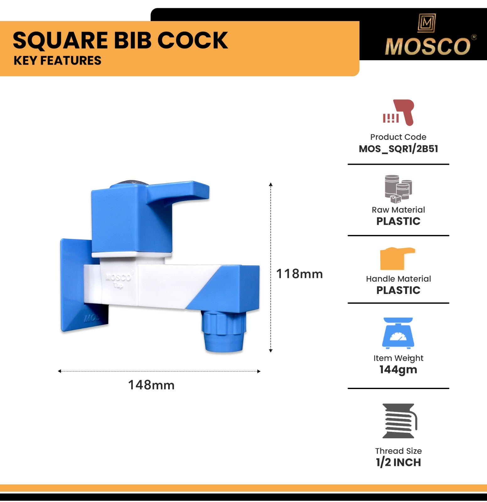 SQUARE BIB COCK
