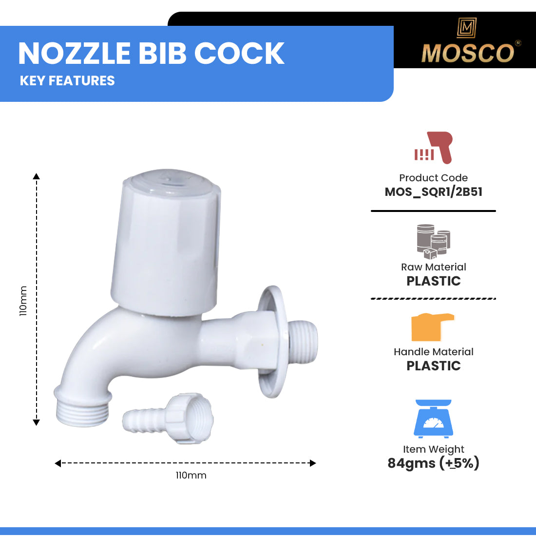 Carbon black Series Nozzle Bib Cock