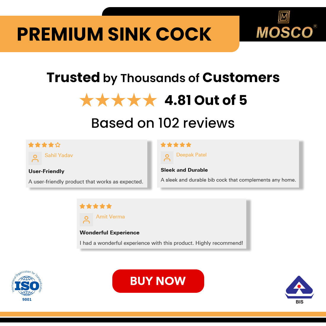 Aqua Series Premium Sink Cock